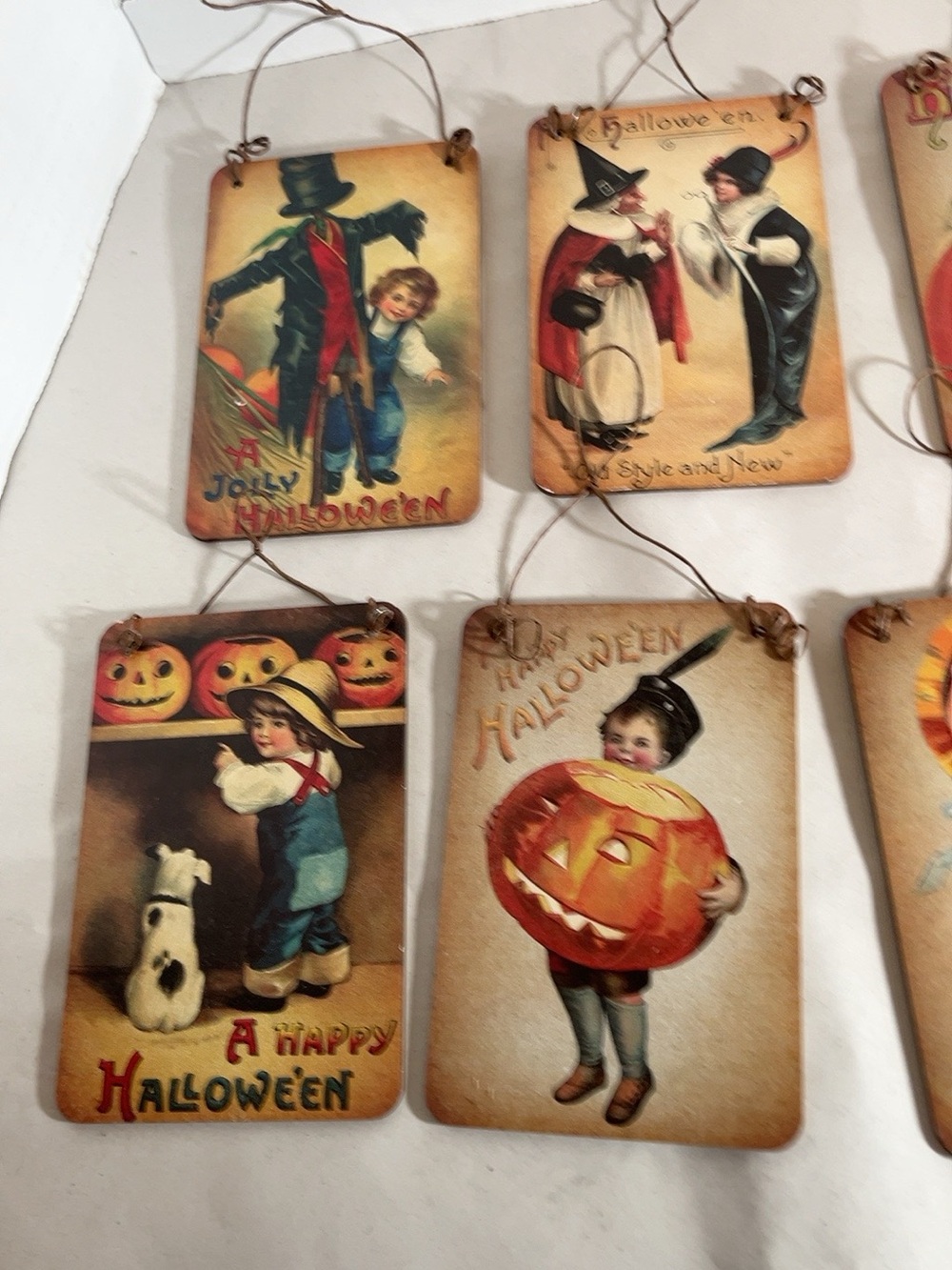 Vintage-Style Kids Halloween Pumpkin Costume Tags - Orange